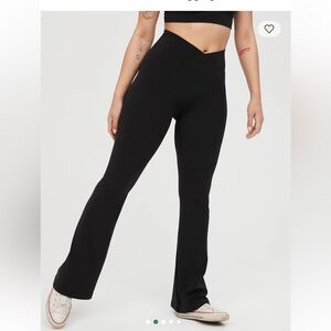 Aerie CrossoverBlack Flared Leggings